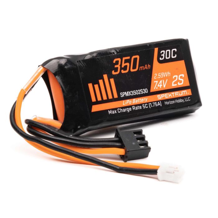 Spektrum 7.4v 350mAh 2S LiPo: PH2.0 (O-SPMX3502S30) Spektrum 7.4v 350mAh 2S LiPo: PH2.0 (O-SPMX3502S30)