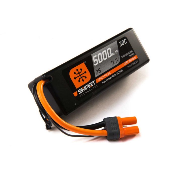 Spektrum 5000mah 3S 11.1V Smart LiPo 30C; Hardcase, IC5 (O-SPMX50003S30H5) Spektrum 5000mah 3S 11.1V Smart LiPo 30C; Hardcase, IC5 (O-SPMX50003S30H5)