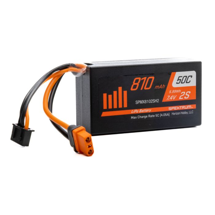 Spektrum 810mAh 2S 7.4V 50C Mini Smart G1 LiPo; IC2 (O-SPMX8102SH2) Spektrum 810mAh 2S 7.4V 50C Mini Smart G1 LiPo; IC2 (O-SPMX8102SH2)