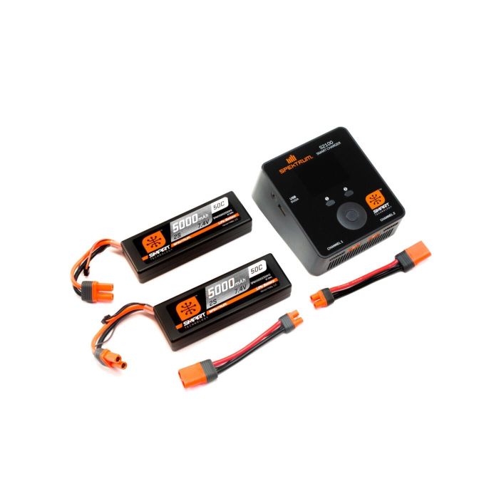 Spektrum Spektrum Smart PowerStage Bundle 2 x 2S 5000mAh IC5 (O-SPMXPS4I) Spektrum Spektrum Smart PowerStage Bundle 2 x 2S 5000mAh IC5 (O-SPMXPS4I)