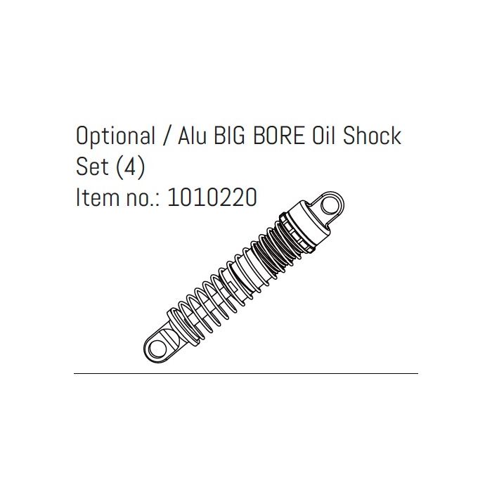 Absima Opt. Alu BIG BORE Oil Shock Set (4) Absima Opt. Alu BIG BORE Oil Shock Set (4)