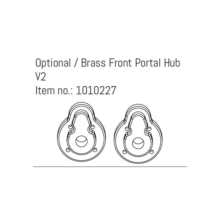 Absima Opt. Brass Front Portal Hub V2 - EVO GOAT Absima Opt. Brass Front Portal Hub V2 - EVO GOAT