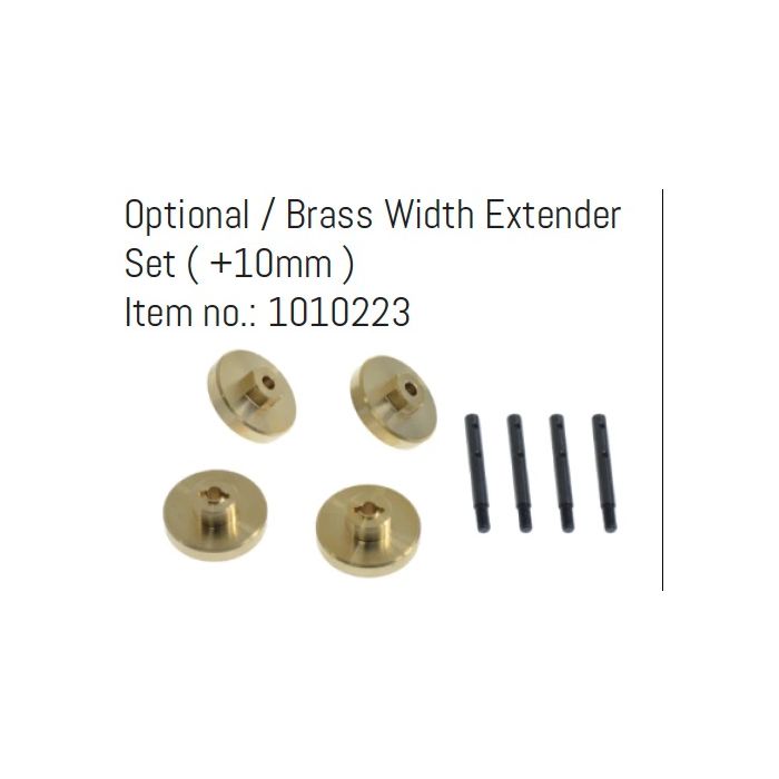 Absima Opt. Brass Width Extender Set (+10mm) - EVO GOAT Absima Opt. Brass Width Extender Set (+10mm) - EVO GOAT