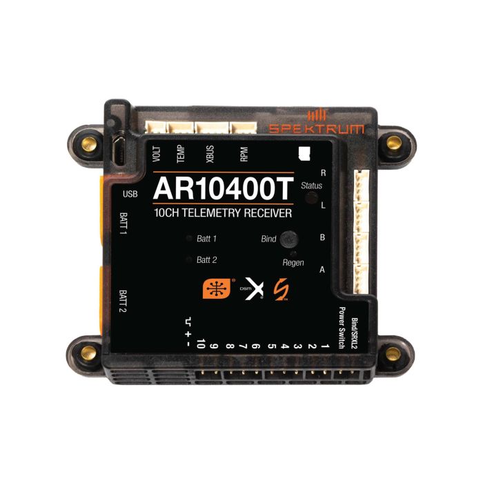 Spektrum AR10400T 10 Channel PowerSafe Telemetry Receiver (P-SPMAR10400T) Spektrum AR10400T 10 Channel PowerSafe Telemetry Receiver (P-SPMAR10400T)