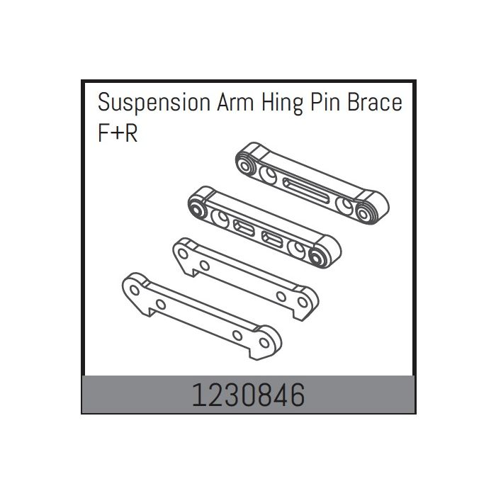 Absima Susp.Arm Hinge Pin Brace F/R (AB1230846) Absima Susp.Arm Hinge Pin Brace F/R (AB1230846)