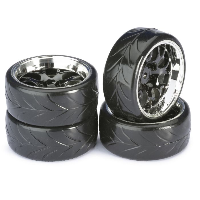 Absima Wheel Set Drift LP " Comb / Profile A" black/chrome 1:10 (4 pcs) Absima Wheel Set Drift LP " Comb / Profile A" black/chrome 1:10 (4 pcs)
