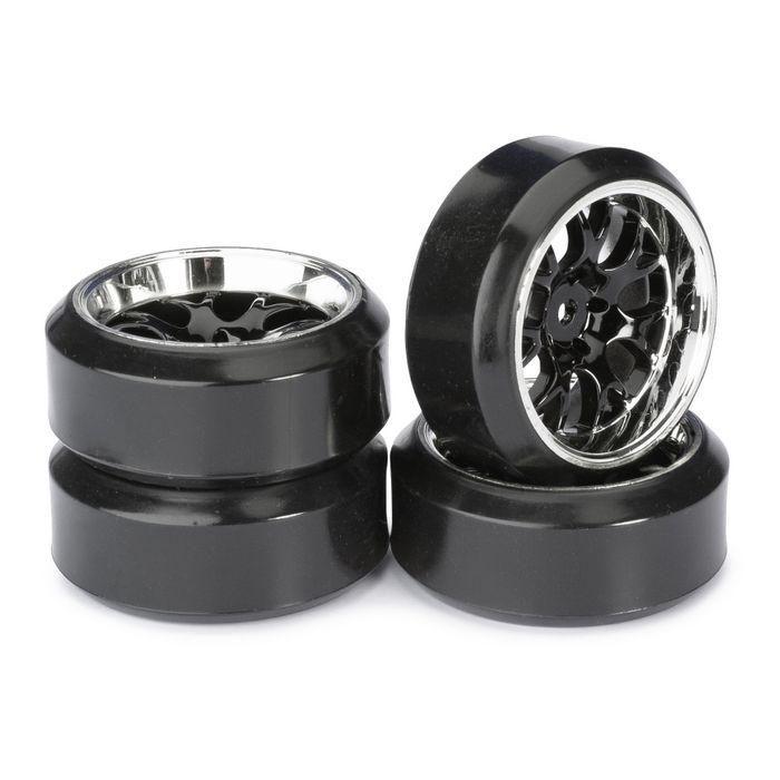 Absima Wheel Set Drift LP " Comb / Profile C" black/chrome 1:10 (4 pcs) Absima Wheel Set Drift LP " Comb / Profile C" black/chrome 1:10 (4 pcs)