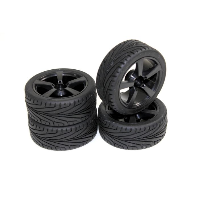 Absima Wheel Set Onroad "5 Spoke / Profile" black 1:10 (4) Absima Wheel Set Onroad "5 Spoke / Profile" black 1:10 (4)