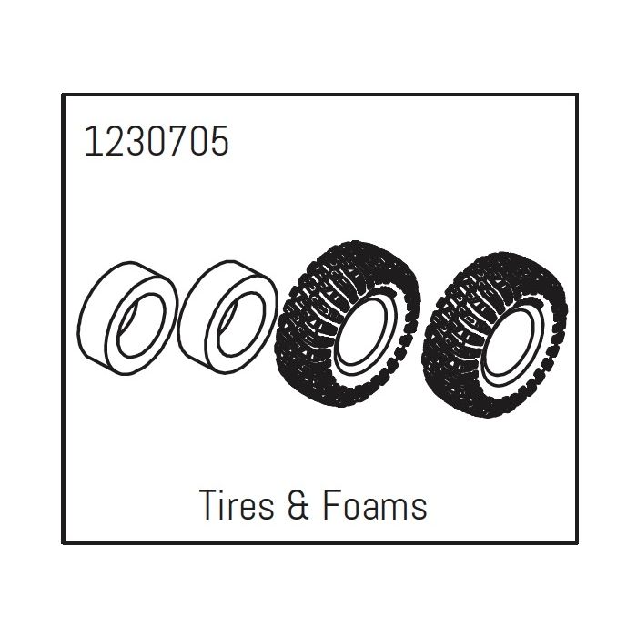 Absima Tires & Foams - Khamba (2) (AB1230705) Absima Tires & Foams - Khamba (2) (AB1230705)