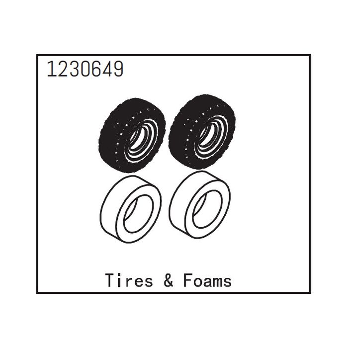 Absima Tire and Foam (2) Absima Tire and Foam (2)