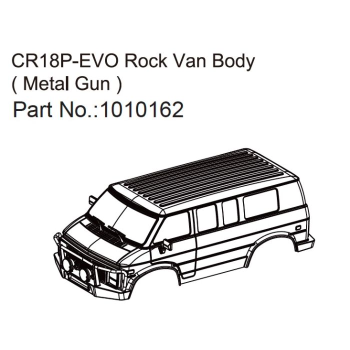 Absima Rock Van Body (silver/black) - EVO 1:18 Absima Rock Van Body (silver/black) - EVO 1:18