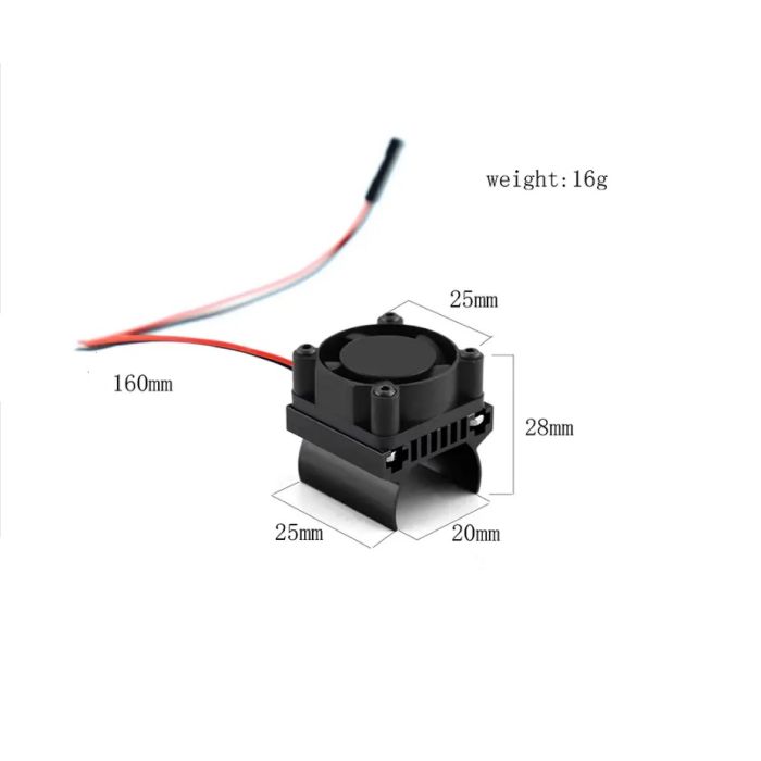 SC Models Alloy Machined Heatsink w/Cooling Fan For Traxxas 1/18 TRX-4M Crawler (SCDTTRX4M090B)