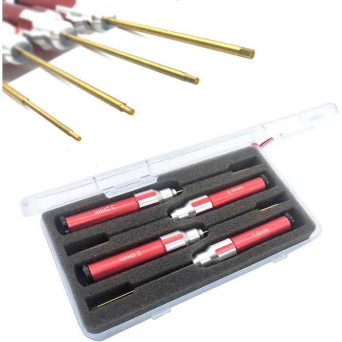 SC Models Allen Wrench Hex Set 4pcs With Case 1.5, 2.0, 2.5, 3.0mm (SCVGYZB004W)