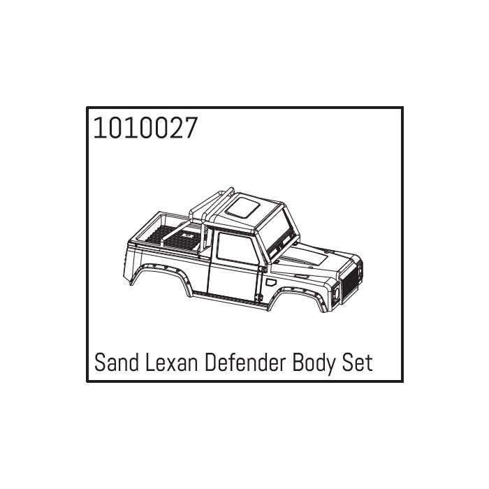 Absima Sand Lexan Defender Body Set Absima Sand Lexan Defender Body Set