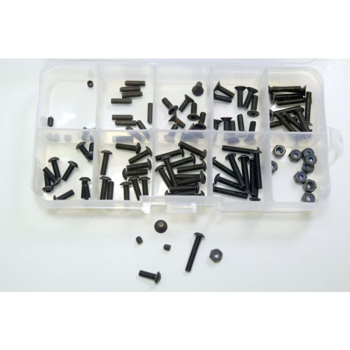 Absima Screw Assortment Box for 1/10 Scale (100 pcs.) Absima Screw Assortment Box for 1/10 Scale (100 pcs.)