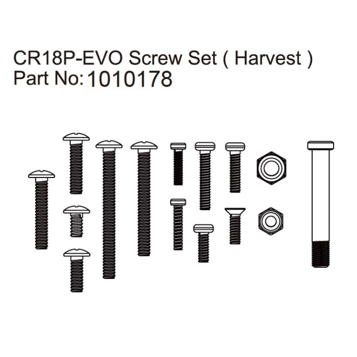 Absima Screw Set Harvest - EVO 1:18 Absima Screw Set Harvest - EVO 1:18