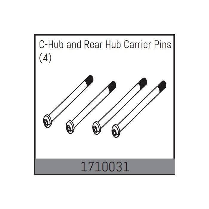 Absima C-Hub And Rear Hub Carrier Pins (4) (AB1710031) Absima C-Hub And Rear Hub Carrier Pins (4) (AB1710031)