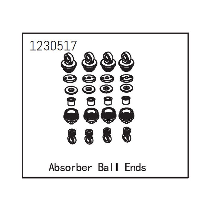 Absima Shock Absorber Ball Ends Absima Shock Absorber Ball Ends