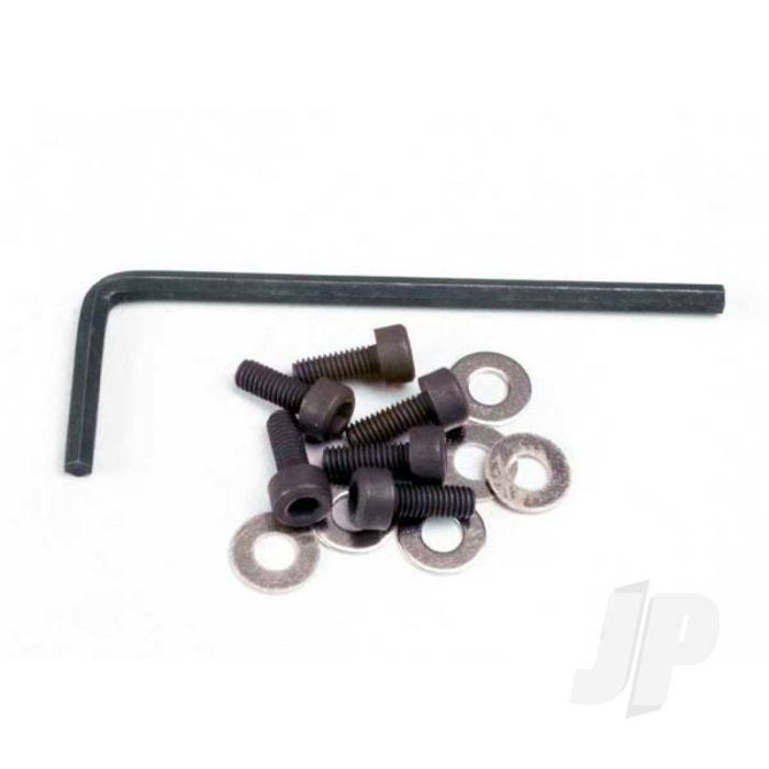 Traxxas Backplate Screws (3X8Mm Cap-Head Machine) (6 Pcs) / Washers (6 Pcs) / Wrench (TRX1552) Traxxas Backplate Screws (3X8Mm Cap-Head Machine) (6 Pcs) / Washers (6 Pcs) / Wrench (TRX1552)