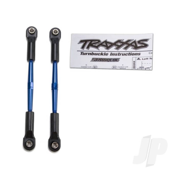 Traxxas Turnbuckles, Aluminium (Blue-Anodised), Toe Links, 61Mm (2 Pcs) (Assembled With Rod Ends & Hollow Balls) (Fits Stampede) (Requires 5Mm Aluminium Wrench #5477) (TRX2336A) Traxxas Turnbuckles, Aluminium (Blue-Anodised), Toe Links, 61Mm (2 Pcs) (Assembled With Rod Ends & Hollow Balls) (Fits Stampede) (Requires 5Mm Aluminium Wrench #5477) (TRX2336A)