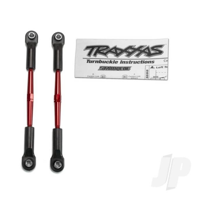 Traxxas Turnbuckles, Aluminium (Red-Anodised), Toe Links, 61Mm (2 Pcs) (Assembled With Rod Ends & Hollow Balls) (Fits Stampede) (Requires 5Mm Aluminium Wrench #5477) (TRX2336X) Traxxas Turnbuckles, Aluminium (Red-Anodised), Toe Links, 61Mm (2 Pcs) (Assembled With Rod Ends & Hollow Balls) (Fits Stampede) (Requires 5Mm Aluminium Wrench #5477) (TRX2336X)
