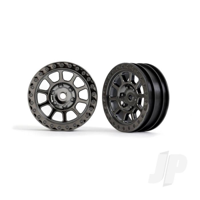 Traxxas Wheels, 2.2' (Black Chrome) (2) (Bandit Front) (TRX2481A) Traxxas Wheels, 2.2' (Black Chrome) (2) (Bandit Front) (TRX2481A)