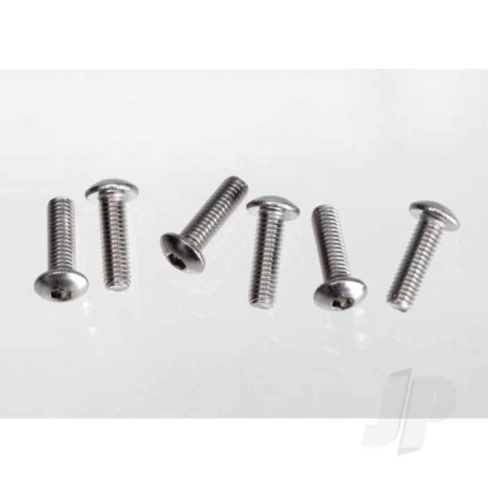 Traxxas Screws, 3X10 Button-Head Machine (Hex Drive) (Stainless Steel) (6 Pcs) (TRX2577X) Traxxas Screws, 3X10 Button-Head Machine (Hex Drive) (Stainless Steel) (6 Pcs) (TRX2577X)