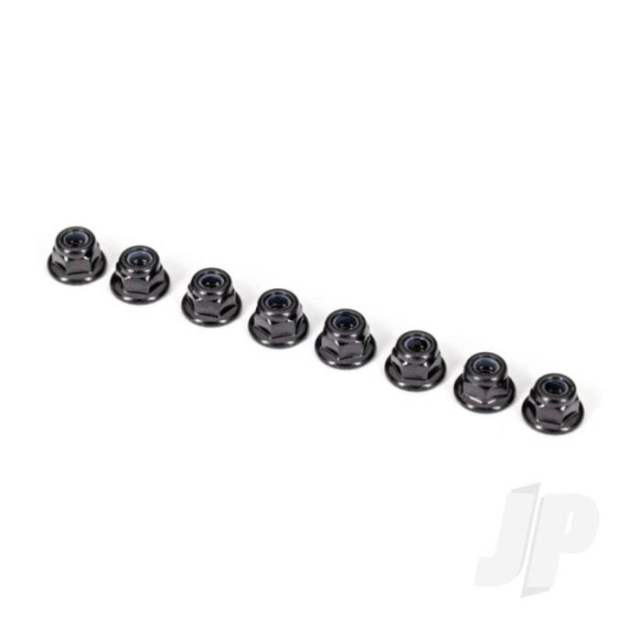 Traxxas Nuts, 3Mm Nylon Locking, Flanged, Black (8) (TRX2744X) Traxxas Nuts, 3Mm Nylon Locking, Flanged, Black (8) (TRX2744X)