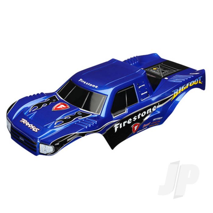 Traxxas Body, Bigfoot Firestone, Officially Licensed Replica (Painted, Decals Applied) (TRX3658) Traxxas Body, Bigfoot Firestone, Officially Licensed Replica (Painted, Decals Applied) (TRX3658)