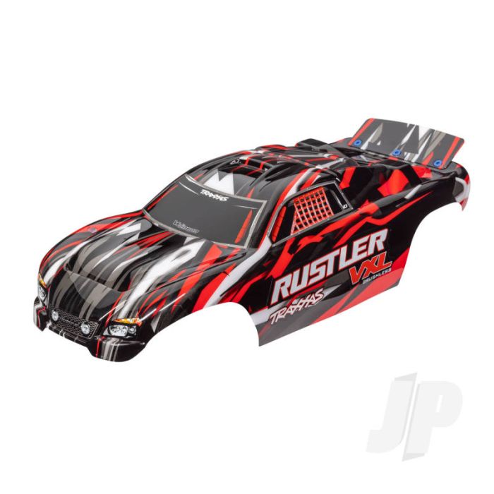 Traxxas Body, Rustler Vxl, Red (Painted, Decals Applied) (TRX3726) Traxxas Body, Rustler Vxl, Red (Painted, Decals Applied) (TRX3726)