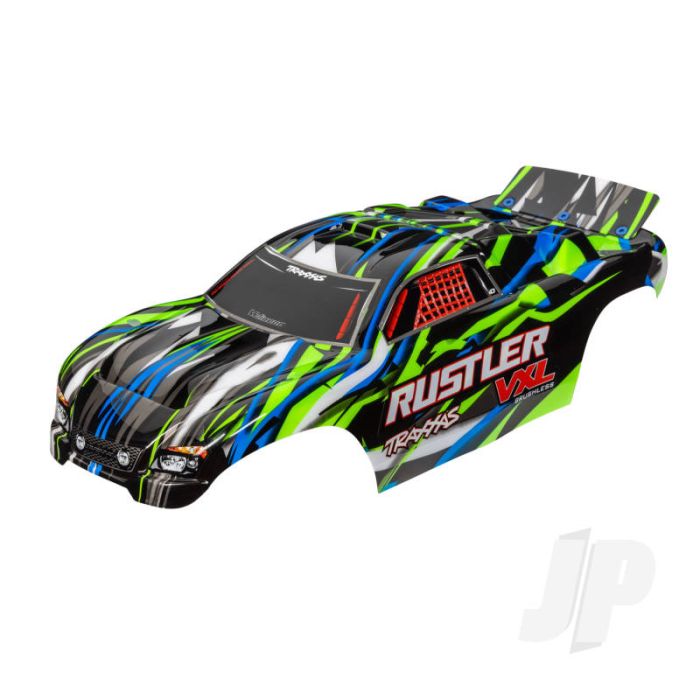 Traxxas Body, Rustler Vxl, Green (Painted, Decals Applied) (TRX3726G)