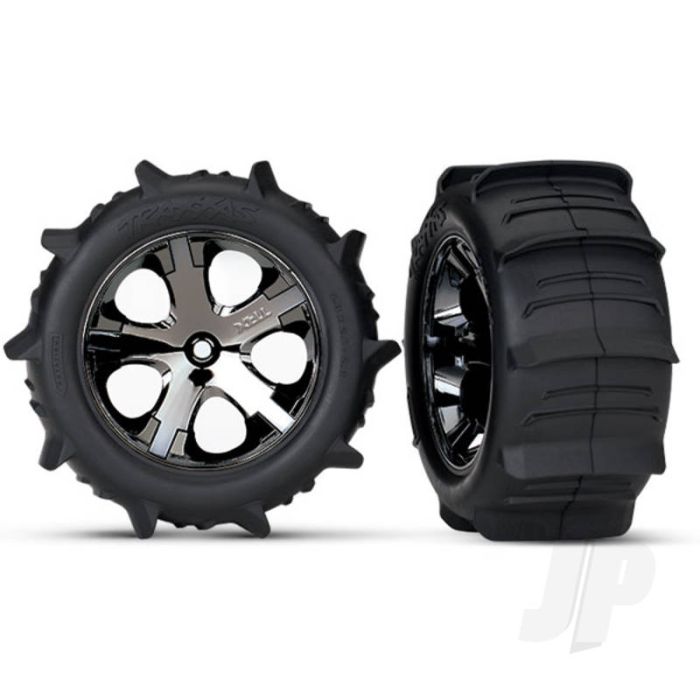 Traxxas Tyres And Wheels, Assembled Glued (2.8In) (2 Pcs) (TRX3776) Traxxas Tyres And Wheels, Assembled Glued (2.8In) (2 Pcs) (TRX3776)