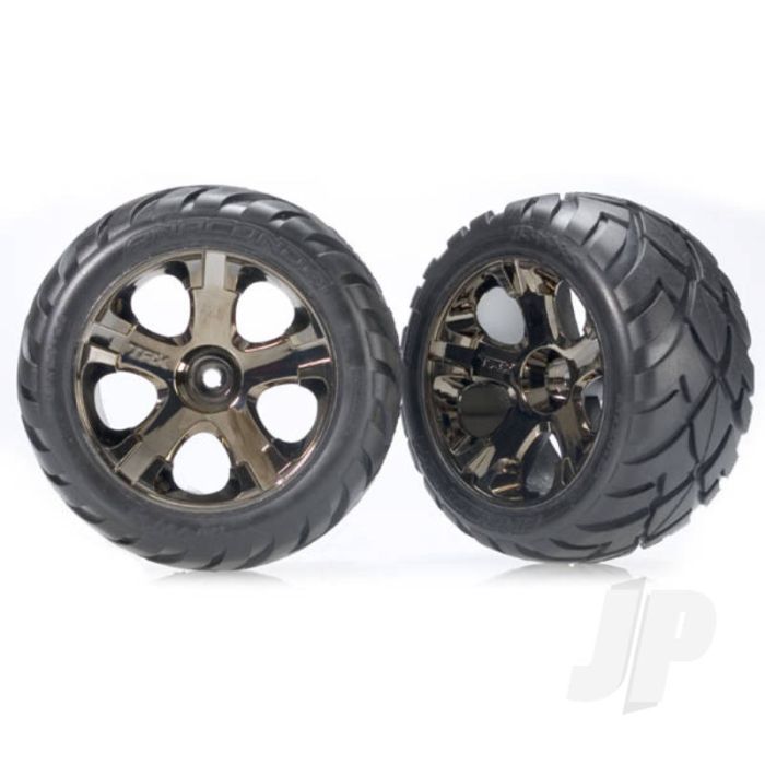 Traxxas Tyres And Wheels, Assembled Glued Anaconda Tyres (Nitro Rear / Electric Front) (1 Left, 1 Right) (TRX3776A) Traxxas Tyres And Wheels, Assembled Glued Anaconda Tyres (Nitro Rear / Electric Front) (1 Left, 1 Right) (TRX3776A)