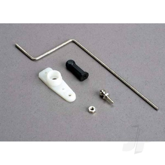 Traxxas Steering Rod / Plastic Rod End / Chrome Threaded Ball & Nut / Servo Horn (TRX3825) Traxxas Steering Rod / Plastic Rod End / Chrome Threaded Ball & Nut / Servo Horn (TRX3825)