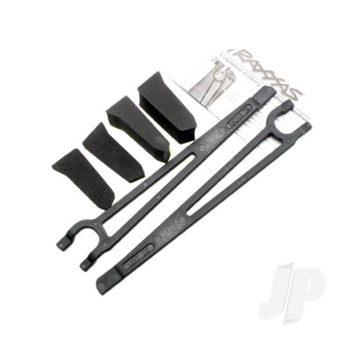 Traxxas Hold Downs, Battery, Left & Right (2 Pcs) / Foam Spacers (4 Pcs) (Allows For Installation Of Taller, Multi-Cell Batteries) (TRX3927X) Traxxas Hold Downs, Battery, Left & Right (2 Pcs) / Foam Spacers (4 Pcs) (Allows For Installation Of Taller, Multi-Cell Batteries) (TRX3927X)