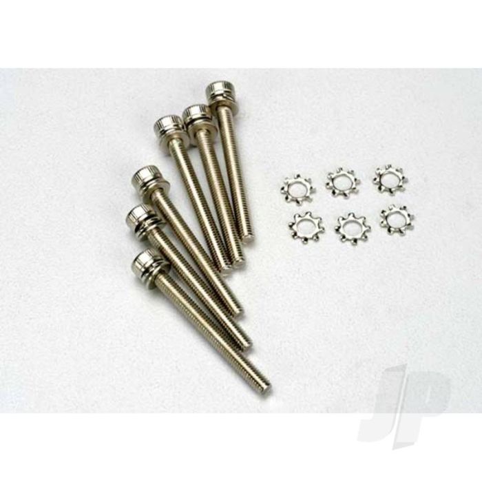 Traxxas Screws, 3X28Mm Cap-Head Machine (Hex Drive) (6 Pcs) / 3X6Mm Elw (6 Pcs) (TRX3963) Traxxas Screws, 3X28Mm Cap-Head Machine (Hex Drive) (6 Pcs) / 3X6Mm Elw (6 Pcs) (TRX3963)