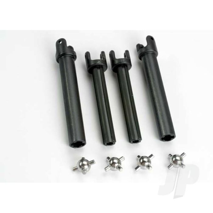 Traxxas Half Shafts, Long (Heavy Duty) (External-Splined (2 Pcs) & Internal-Splined (2 Pcs)) / Metal U-Joints (4 Pcs) (TRX4951X) Traxxas Half Shafts, Long (Heavy Duty) (External-Splined (2 Pcs) & Internal-Splined (2 Pcs)) / Metal U-Joints (4 Pcs) (TRX4951X)