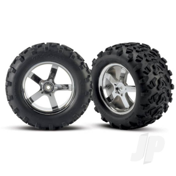 Traxxas Tyres And Wheels, Assembled Glued Maxx Tyres 6.3In Outer Diameter (2 Pcs) (TRX4973R) Traxxas Tyres And Wheels, Assembled Glued Maxx Tyres 6.3In Outer Diameter (2 Pcs) (TRX4973R)