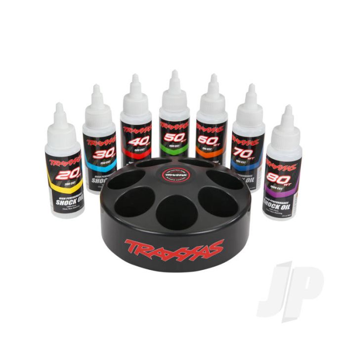 Traxxas Spinning Carousel Rack (Includes 20 Wt, 30 Wt, 40 Wt, 50 Wt, 60 Wt, 70 Wt, & 80 Wt Premium Shock Oils) (TRX5038X) Traxxas Spinning Carousel Rack (Includes 20 Wt, 30 Wt, 40 Wt, 50 Wt, 60 Wt, 70 Wt, & 80 Wt Premium Shock Oils) (TRX5038X)