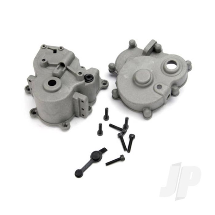 Traxxas Gearbox Halves (Front & Rear) / Rubber Access Plug / Shift Detent Ball / Spring / 4Mm Gs / Shift Shaft Seal, Glued (TRX5181) Traxxas Gearbox Halves (Front & Rear) / Rubber Access Plug / Shift Detent Ball / Spring / 4Mm Gs / Shift Shaft Seal, Glued (TRX5181)
