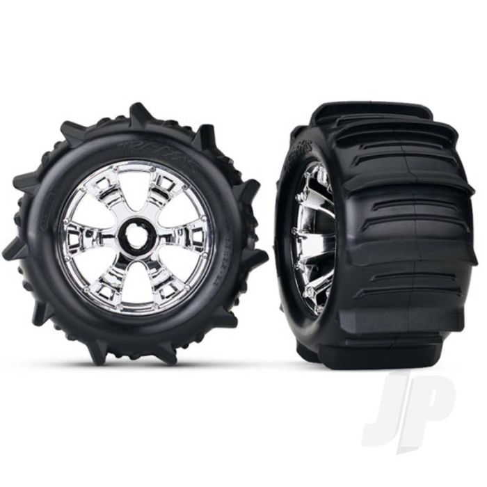 Traxxas Tyres And Wheels, Assembled Glued Paddle Tyres (2 Pcs) (TRX5672) Traxxas Tyres And Wheels, Assembled Glued Paddle Tyres (2 Pcs) (TRX5672)