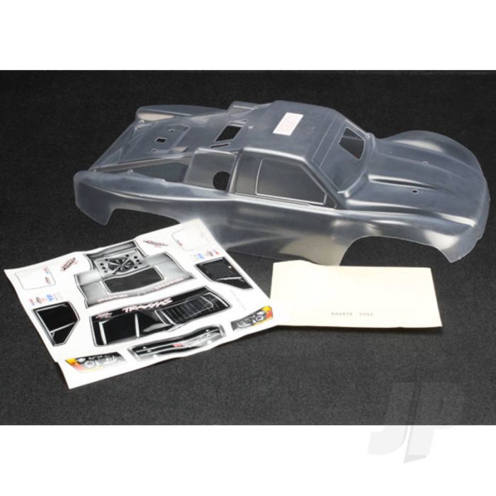 Traxxas Body, Slayer Pro 4X4 (Clear, Requires Painting) / Window Masks / Decal Sheets (TRX5912) Traxxas Body, Slayer Pro 4X4 (Clear, Requires Painting) / Window Masks / Decal Sheets (TRX5912)