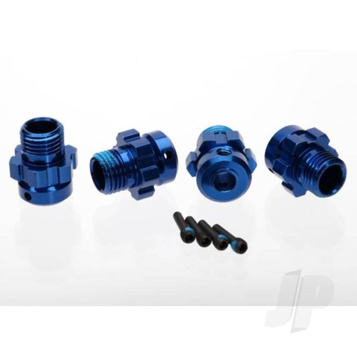Traxxas Wheel Hub, Splined, 17Mm, 6061-T6 Aluminium (Blue-Anodised) (4 Pcs) / Screw Pin, 4X13Mm ( With Threadlock) (4 Pcs) (For 6Mm Axles) (TRX6469) Traxxas Wheel Hub, Splined, 17Mm, 6061-T6 Aluminium (Blue-Anodised) (4 Pcs) / Screw Pin, 4X13Mm ( With Threadlock) (4 Pcs) (For 6Mm Axles) (TRX6469)