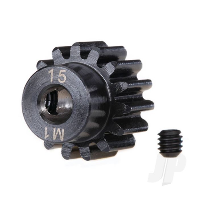Traxxas 15-T Pinion Gear (Machined) (1.0 Metric Pitch) Set (Fits 5Mm Shaft) (TRX6487R) Traxxas 15-T Pinion Gear (Machined) (1.0 Metric Pitch) Set (Fits 5Mm Shaft) (TRX6487R)