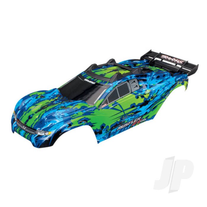 Traxxas Body, Rustler 4X4 Vxl, Green / Window, Grille, Lights Decal Sheet (Assembled With Front & Rear Body Mounts And Rear Body Support For Clipless Mounting) (TRX6717G) Traxxas Body, Rustler 4X4 Vxl, Green / Window, Grille, Lights Decal Sheet (Assembled With Front & Rear Body Mounts And Rear Body Support For Clipless Mounting) (TRX6717G)