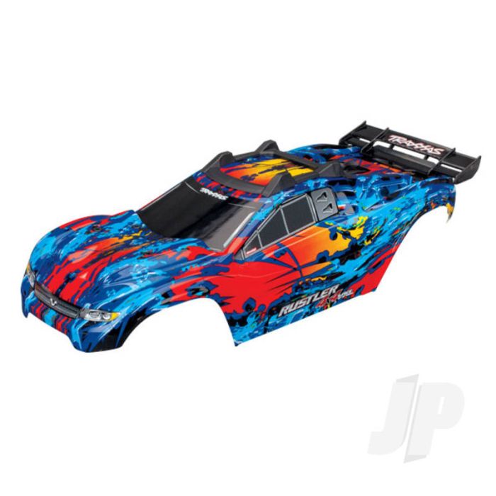 Traxxas Body, Rustler 4X4 Vxl, Red / Window, Grille, Lights Decal Sheet (Assembled With Front & Rear Body Mounts And Rear Body Support For Clipless Mounting) (TRX6717R) Traxxas Body, Rustler 4X4 Vxl, Red / Window, Grille, Lights Decal Sheet (Assembled With Front & Rear Body Mounts And Rear Body Support For Clipless Mounting) (TRX6717R)
