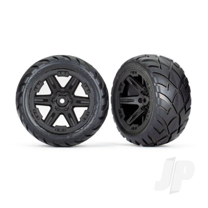 Traxxas Tyres & Wheels, Assembled, Glued (2.8') (Rxt Black Wheels, Anaconda Tyres, Foam Inserts) (2Wd Electric Rear) (2) (Tsm Rated) (TRX6768) Traxxas Tyres & Wheels, Assembled, Glued (2.8') (Rxt Black Wheels, Anaconda Tyres, Foam Inserts) (2Wd Electric Rear) (2) (Tsm Rated) (TRX6768)