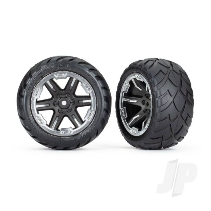 Traxxas Tyres & Wheels, Assembled, Glued (2.8') (Rxt Black & Chrome Wheels, Anaconda Tyres, Foam Inserts) (2Wd Electric Rear) (2) (Tsm Rated) (TRX6768X) Traxxas Tyres & Wheels, Assembled, Glued (2.8') (Rxt Black & Chrome Wheels, Anaconda Tyres, Foam Inserts) (2Wd Electric Rear) (2) (Tsm Rated) (TRX6768X)