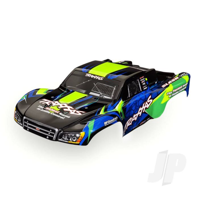 Traxxas Body, Slash Vxl 2Wd (Also Fits Slash 4X4), Green & Blue (Painted, Decals Applied) (TRX6812G) Traxxas Body, Slash Vxl 2Wd (Also Fits Slash 4X4), Green & Blue (Painted, Decals Applied) (TRX6812G)