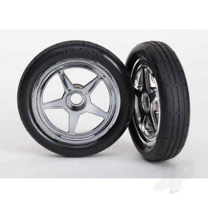 Traxxas Tyres And Wheels, Assembled Glued 5-Spoke (Front) (2 Pcs) (TRX6975) Traxxas Tyres And Wheels, Assembled Glued 5-Spoke (Front) (2 Pcs) (TRX6975)